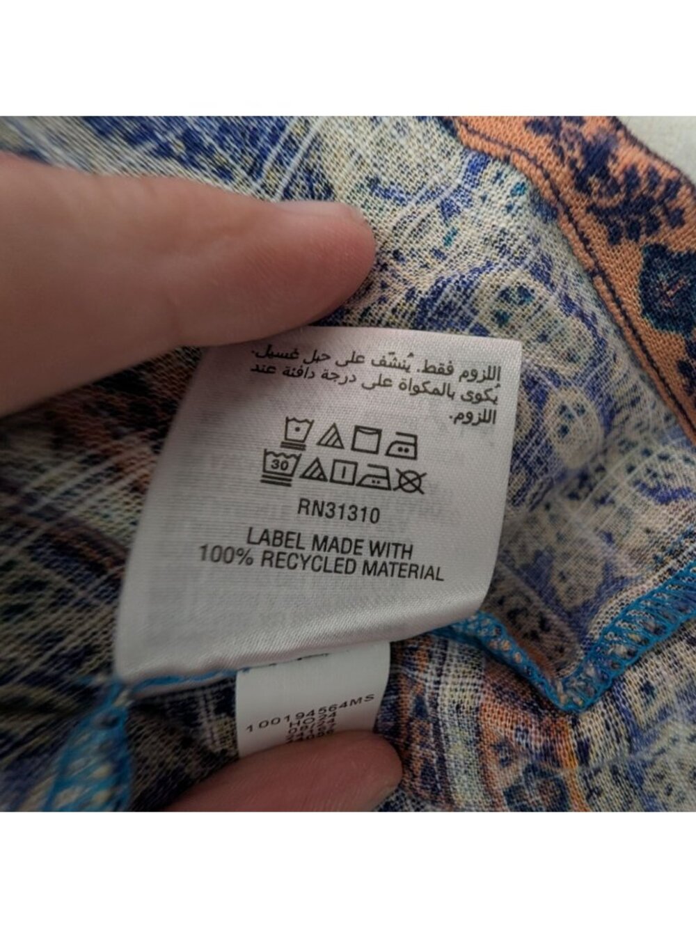 JM Collection Womens Linen Blend Aqua Floral Kimono Cardigan Size S - Picture 9 of 15